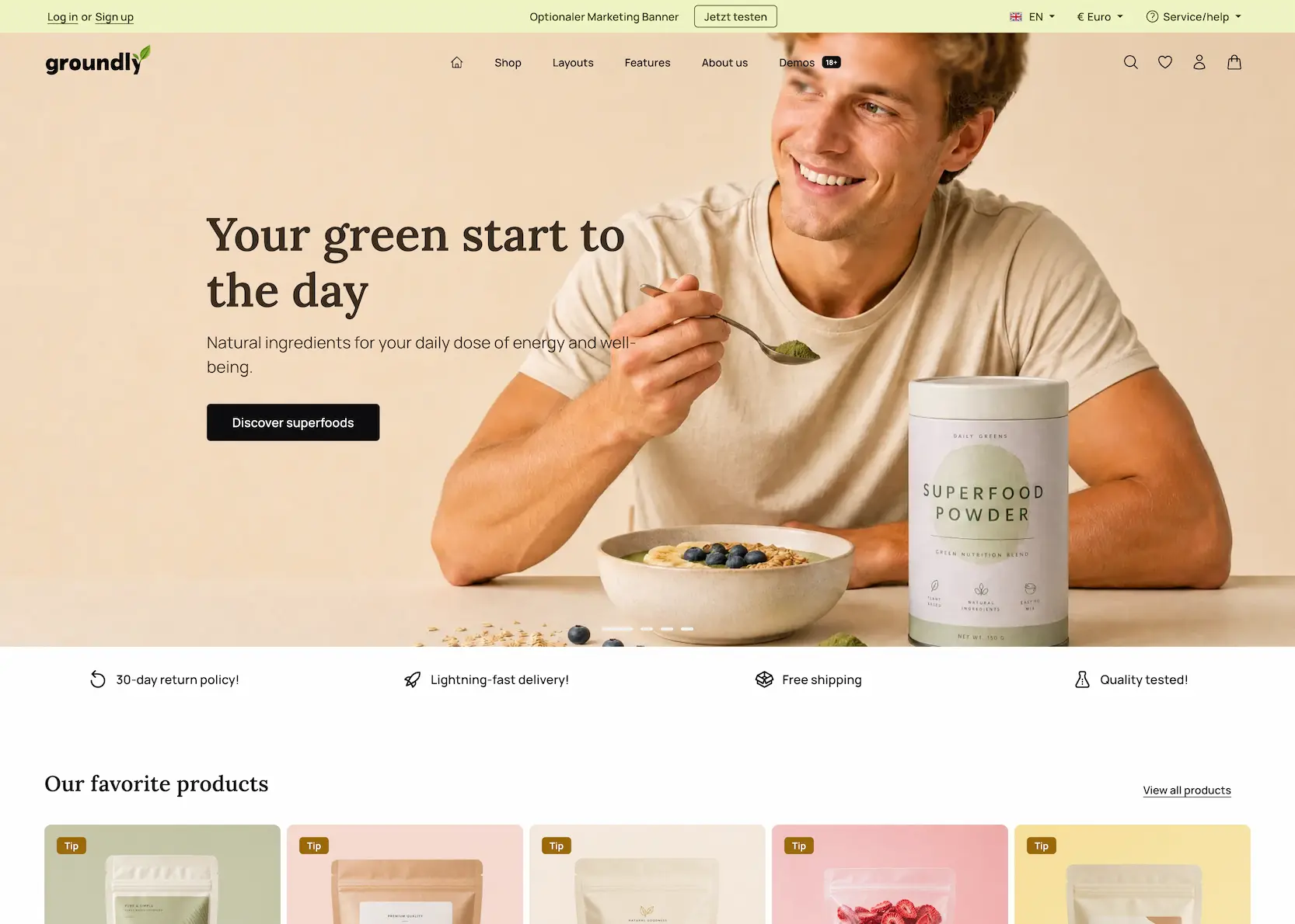 New Shopware 6 Theme Groundly